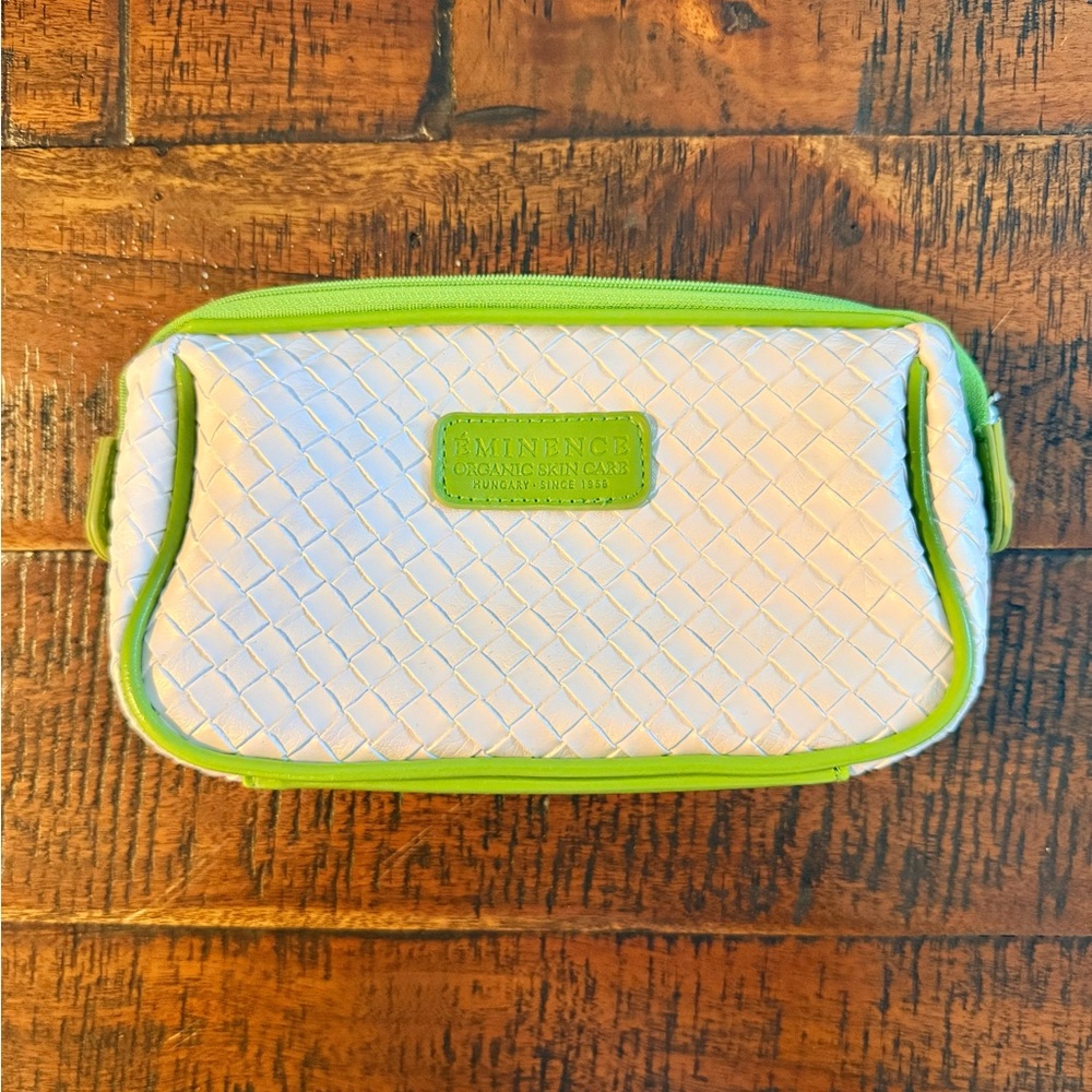 Eminence White and Green Travel Cosmetic Bag